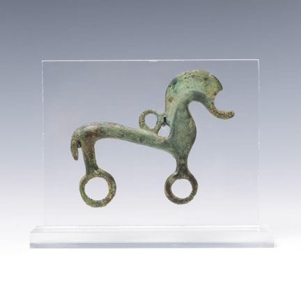 Villanova, a bronze horse bit fragment, ca. 8th–7t