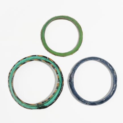 Tre bracciali romani in vetro, I-IV secolo d.C.; d
