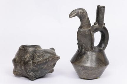 Peru, Chimu, a black terracotta bowl shaped like a