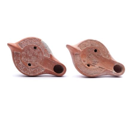 A pair of Roman Terra Chiara oil lamps, 1st–4th ce