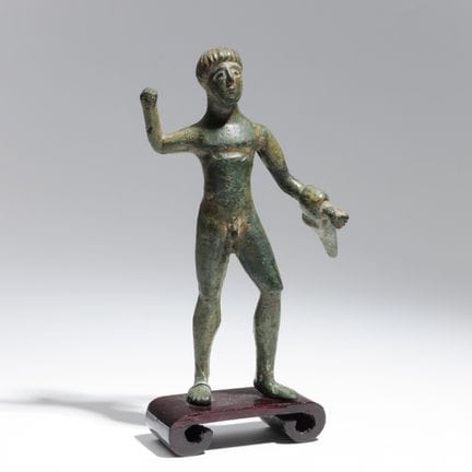 Figura etrusca de bronce de Hércules, aproximadame