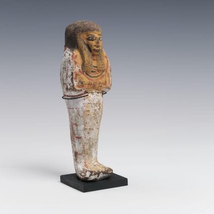 Egitto, Ushabti in terracotta policroma, XIX dinas