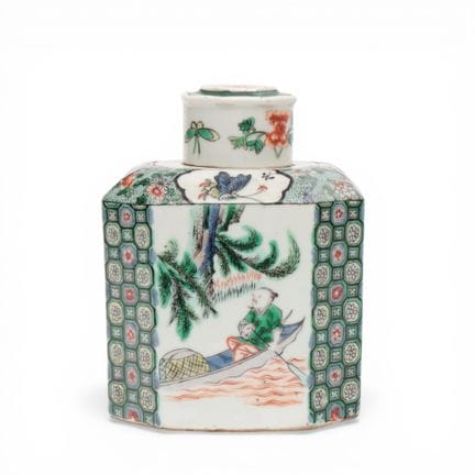China, an octagonal "famille verte" porcelain tea 