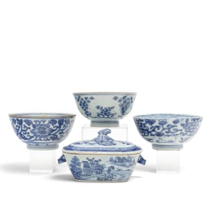 Chine, collection de porcelaine bleue et blanche, 