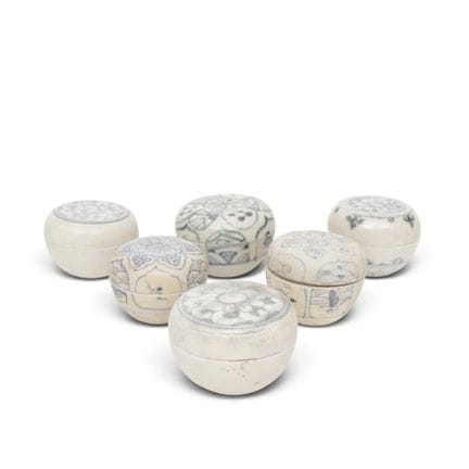 Vietnam, a set of six blue-and-white "Hoi An Cargo