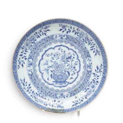 China, eine blau-weiße Porzellanschale, 18. Jahrhu