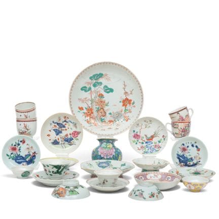 China, a collection of famille rose porcelain, 18t