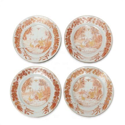 China, ein Set aus vier für den Export bestimmten,