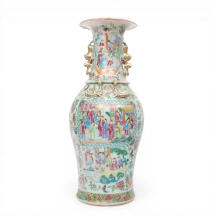 China, a Canton "famille rose" vase, 19th century,