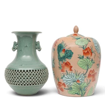 Chine, pot à gingembre en porcelaine, XXe siècle, 