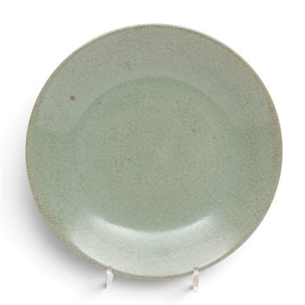 China, a crackled celadon dish, 20th century; the 