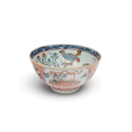 China, a blue-and-white bowl decorated with the "A