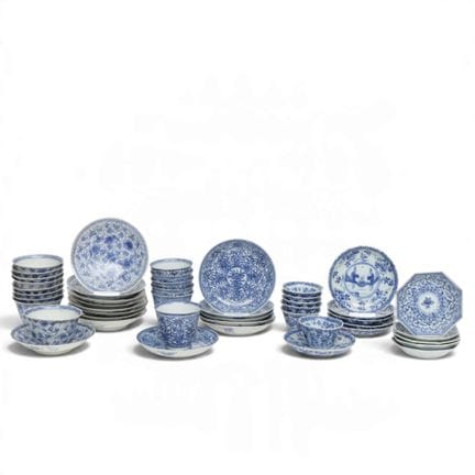 China, a collection of blue-and-white porcelain cu