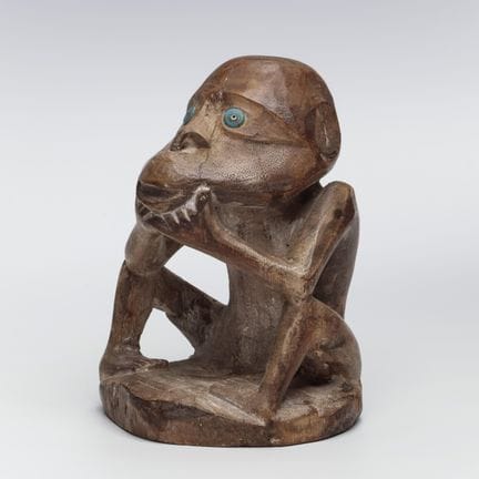 Kalimantan, Dayak, scultura raffigurante una scimm