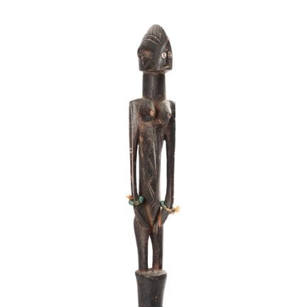 Malí, Bambara, bastón ceremonial rematado por una 