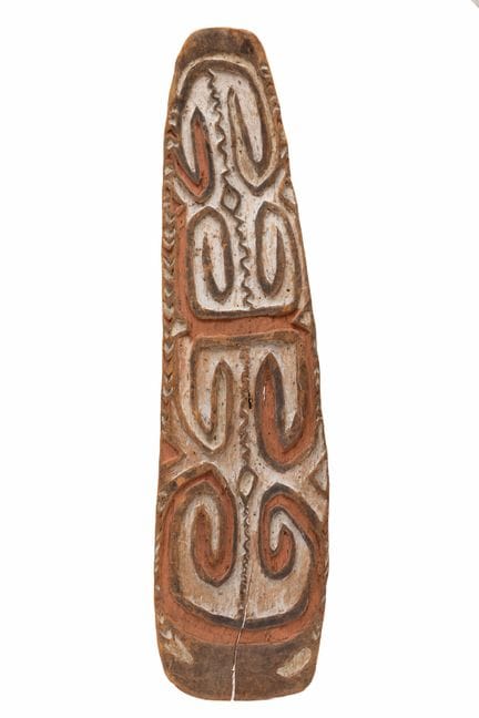 Papua, Asmat, antico scudo di piccole dimensioni i