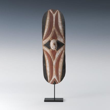 Ruanda, tutsi, escudo en miniatura. 27 cm de largo