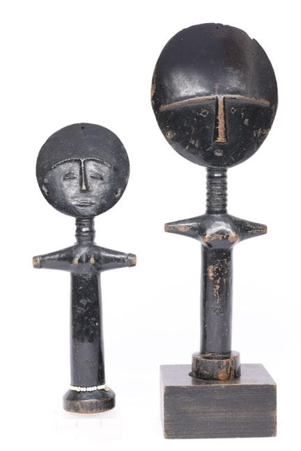 Ghana, Ashanti, dos muñecas de la fertilidad, akua