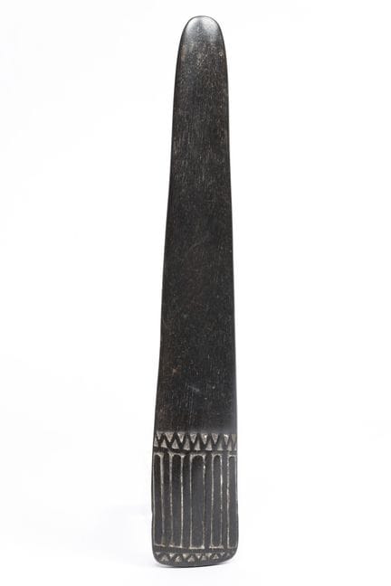 Guinea-P.N., Massim, espátula de madera, 21,8 cm d