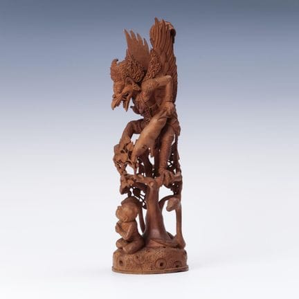 Bali, a delicately carved wooden openwork sculptur