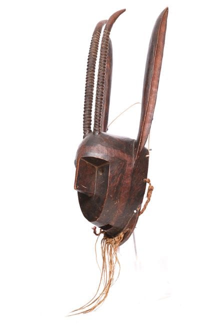 Malí, Bamana, máscara de antílope, con un par de c