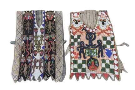 Nigeria, yoruba, dos túnicas con abalorios y decor