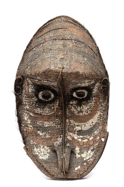 P.N. Guinea, Sepik, maschera a frontone realizzata