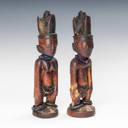 Nigeria, yoruba, Oyo, Ede, un par de figuras gemel