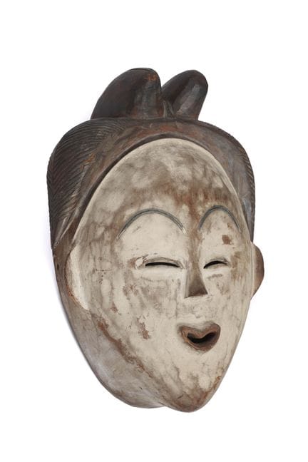Gabón, Punu, máscara facial, rostro en forma de co