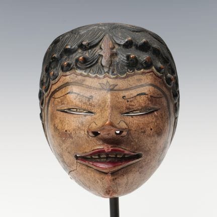 Java, face mask, topeng, ca. 1900 or earlier, deta