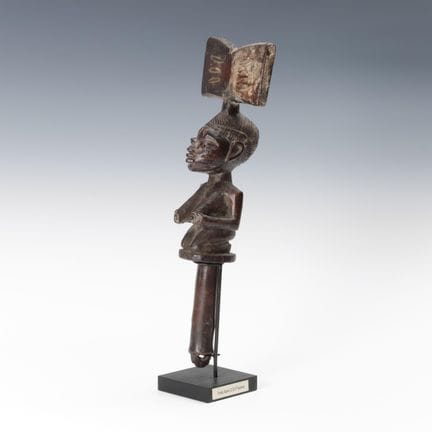Nigeria, yoruba, un bastón de Shango. Altura: 34 c
