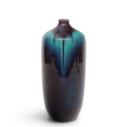Japan, a polychrome-glazed Kutani ceramic bottle-v