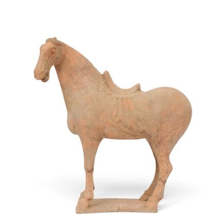 China, a red pottery model of a horse, probably fr