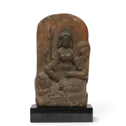 India, a sandstone stele of Durga, 7th century, de