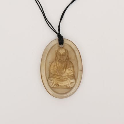 Southeast Asia, an oval rock crystal pendant,carve