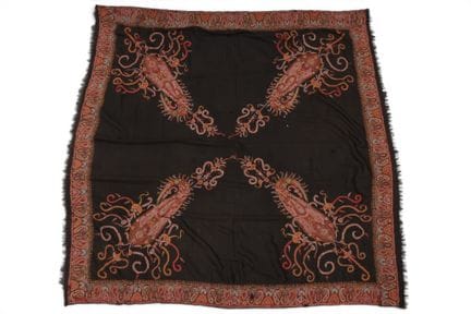 North India, Kashmir, a fine embroidered shawl on 