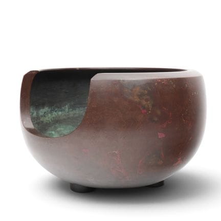 Japon, brasero en bronze patiné, hibachi, période 