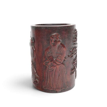 China, a bamboo brush holder, "bitong," first half