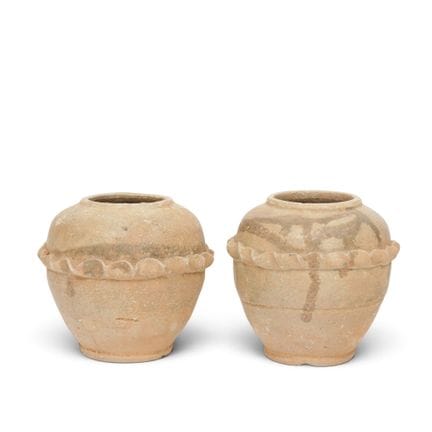 China, a pair of pottery vases, probably from the 