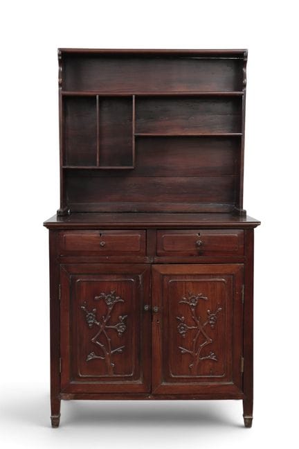 Chine, buffet en bois dur, avec rallonge, deux tir