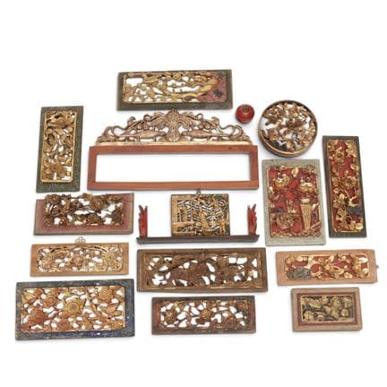 China, a collection of red-lacquered and gilded ca