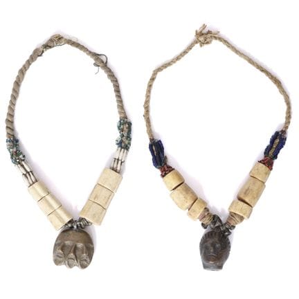 Southeast Asia, a pair of necklaces made of bone a