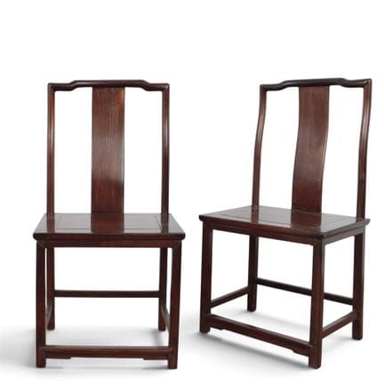 Chine, paire de chaises en bois dur[2]