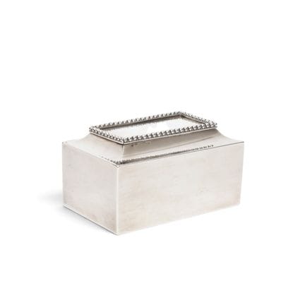 Boîte à thé, vers 1780, boîte rectangulaire à couv