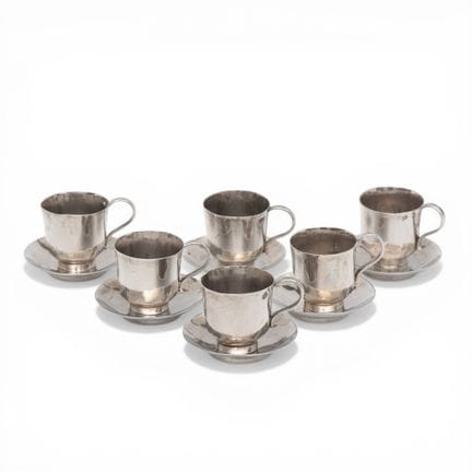 Ensemble de six tasses miniatures à anse, Amsterda