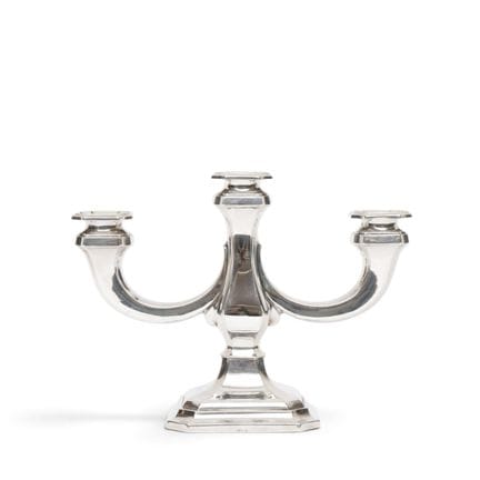 Alemania, candelabro de tres luces, primera mitad 