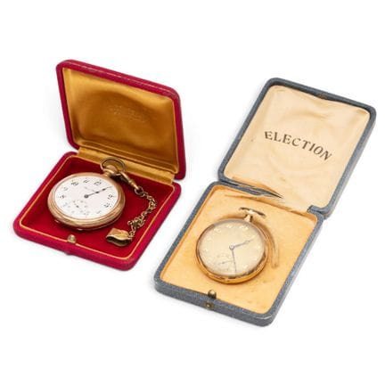 Deux montres de poche « Election » : une montre de