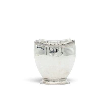 Boîte à thé en forme de barque, style Biedermeier,