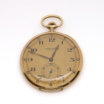 Montre de poche en or du 20ème siècle par Ulysse N