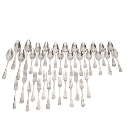 Assortiment d'argenterie de table, XIXe siècle, pr